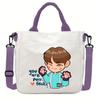 Felix Kpop Band Super Star Printed Crossbody Bag Casual Canvas Shoulder Bags