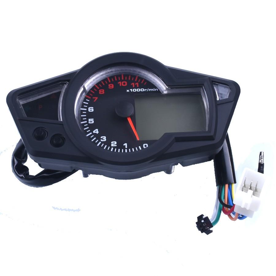 11000 rpm 12V LCD Digital Speedometer Tachometer Odometer Motorcycle Km/h Backlight for all motorcycle