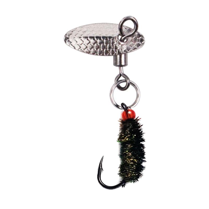 1/10Pcs Micro Spin Glitter American Spin Loop Fly Hook Bait Hook Metal Fishing Bait Mini Glitter Gold Silver Fly Spin Swing Bait