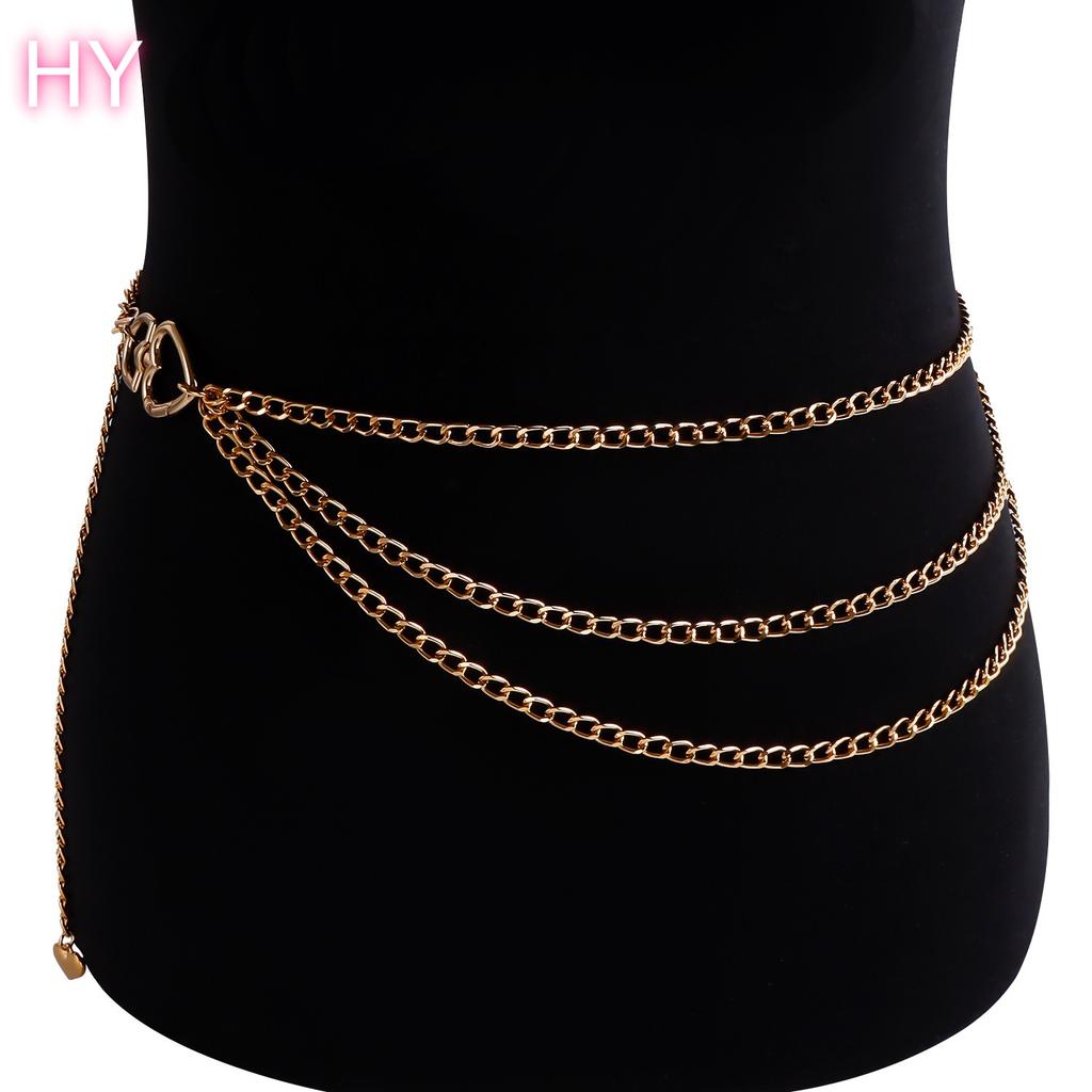 HY New Multi-layer Metal Body Chain Belly Waist Chains Hip-hop Spicy Girl Beach Bikini Alloy Decorative Belt Jewelry