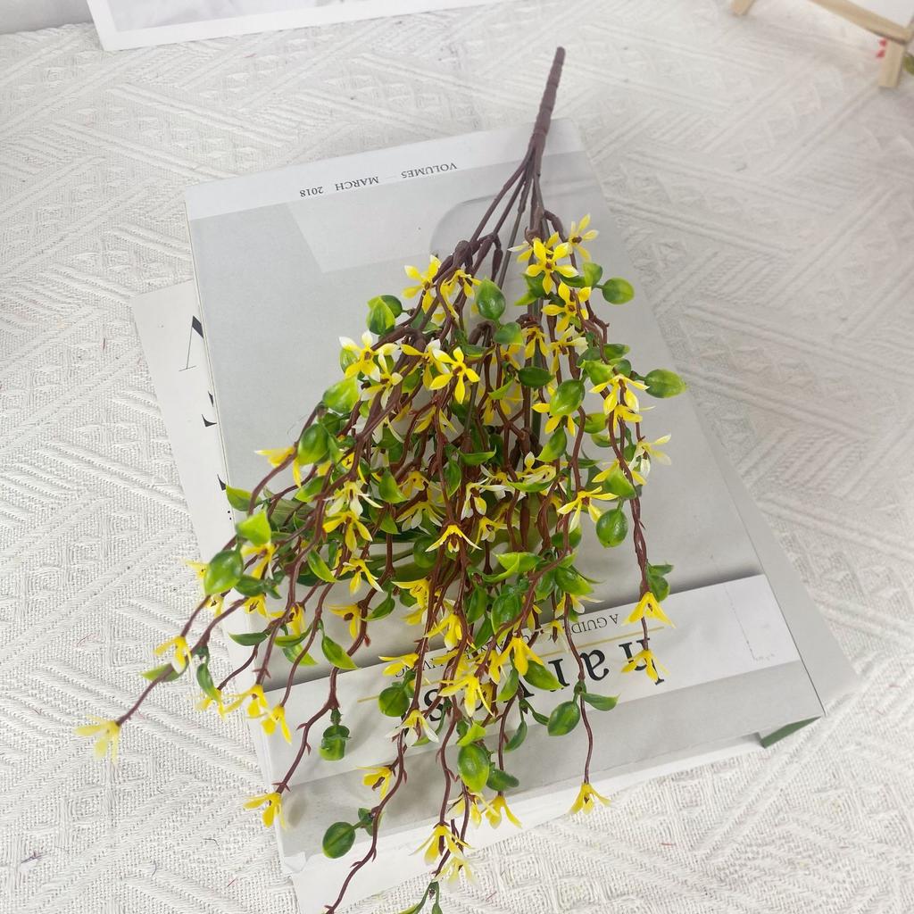 Simulation Artificial 5-Fork Plum Blossom Green Plant Fake Flower Small Fresh Lilac Home Outdoor Decoration