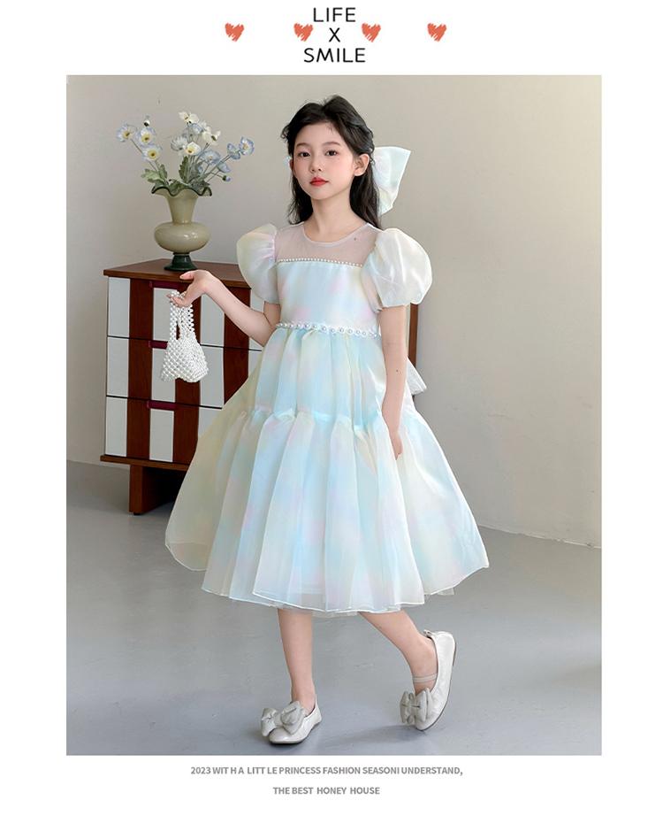 Summer Bubble Sleeve Princess Dress for Girls 2026 New Summer Children's Day Performance Skirt, Sweet Style Dress for Adults