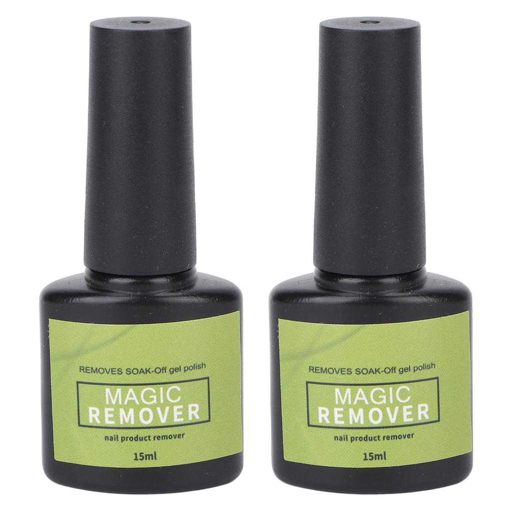 2pcs 15ml Nail Gel Polish Remover Light Smell Quickly Harmless Professional Nail Polish Cleaner Gel