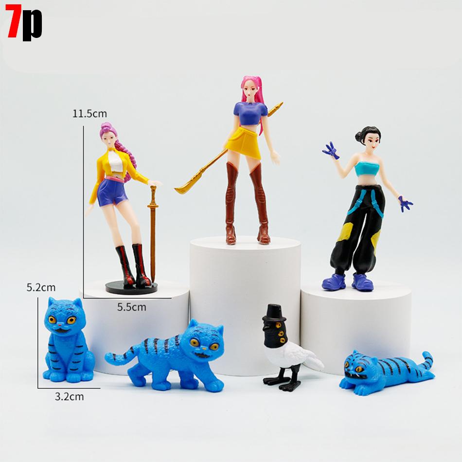 4 Style Kpop Demon Hunters Action Figure Toy Derpys Tiger Rumi Mira Zoey Sussy Figurine Doll For Fans Gift Collection Model