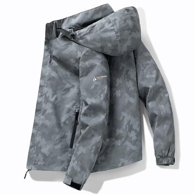 Kapuzen-Wanderjacke für Herren, Outdoor-Pilot, wasserdichter Trenchcoat, 2023, Frühling, Herbst, Sport, lässiger Herrenmantel