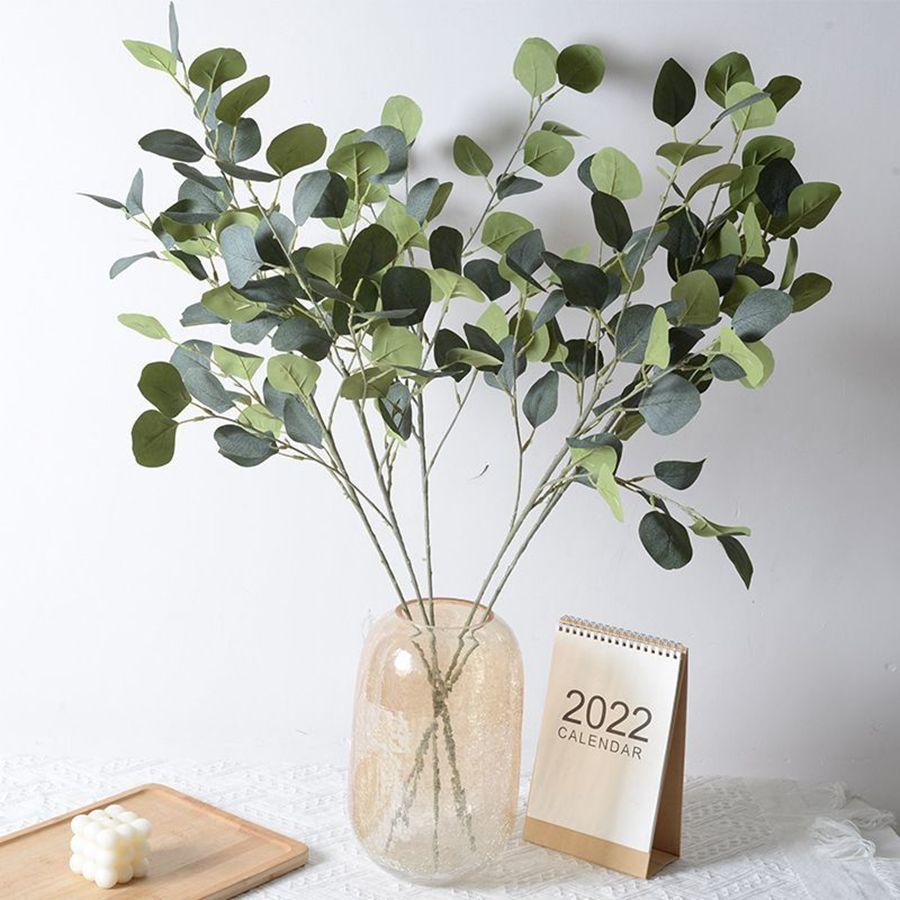 Artificial Plants Silk Long Branch Eucalyptus Combinations Bridal Bouquets Wedding Home Room Table DIY Vases Gifts Decor Hotsale