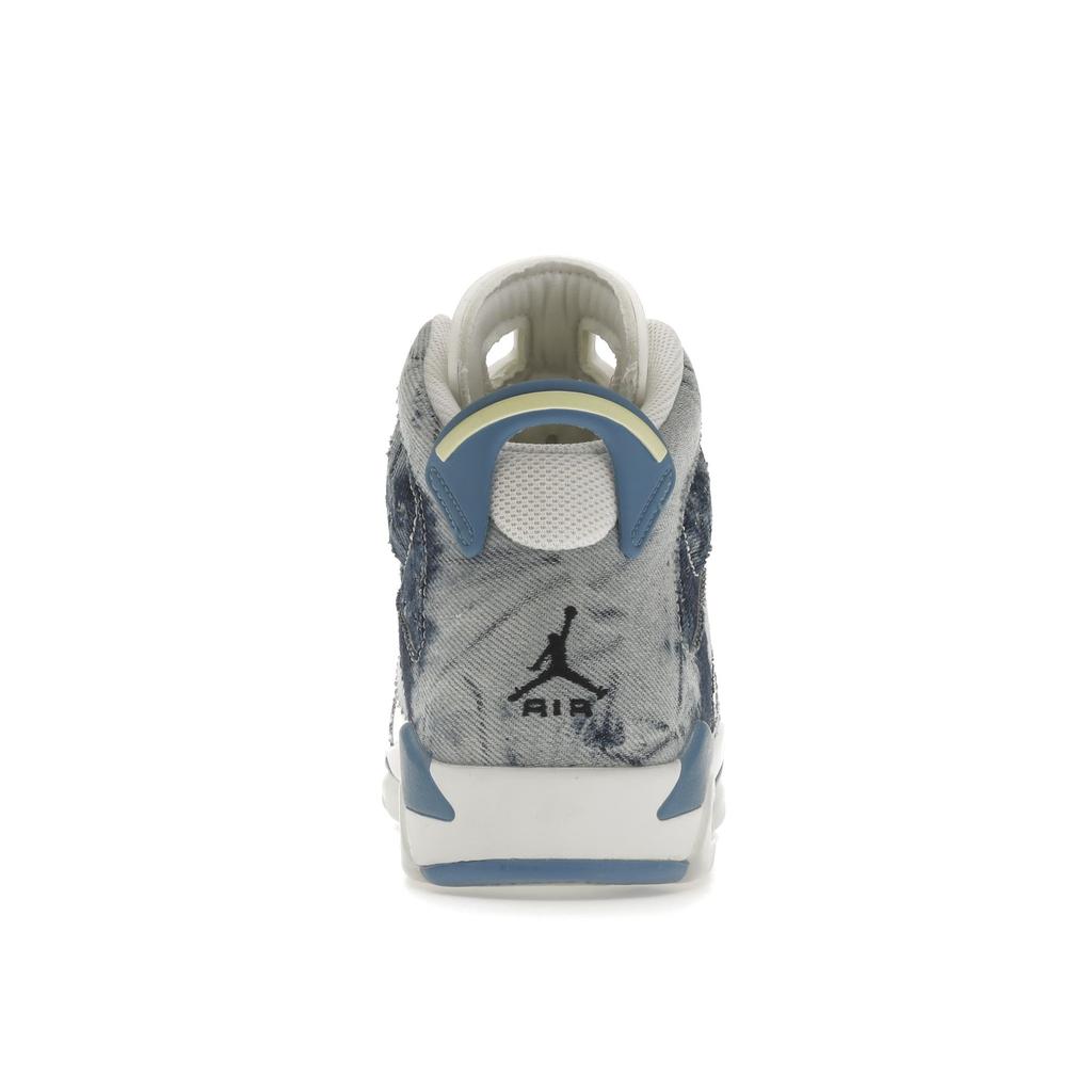 Air Jordan 6 Retro GS Washed Denim 2022 Kinder-Sneaker Blau Weiß Dutch-Blue DM9045-100