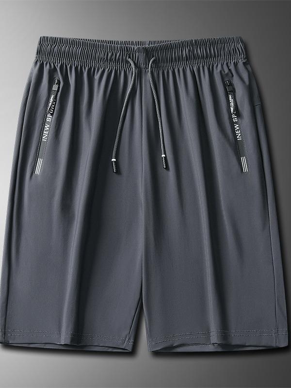 Pantalones Cortos Deportivos de Verano para Hombre de Seda de Hielo de Secado Rápido Talla Grande