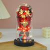 Eternal Rose Soap Flower Glass Cover Birthday Gift Qixi Festival Valentine's Day Gift Boyfriend and Girlfriend Creative Ornament
