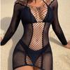 White Sex Dress Erotic Costumes Sexy Mesh Babydoll Hollow Out Body Bodysuits Sexi Lenceria Mujer Sleepwear Hot Erotic Lingerie