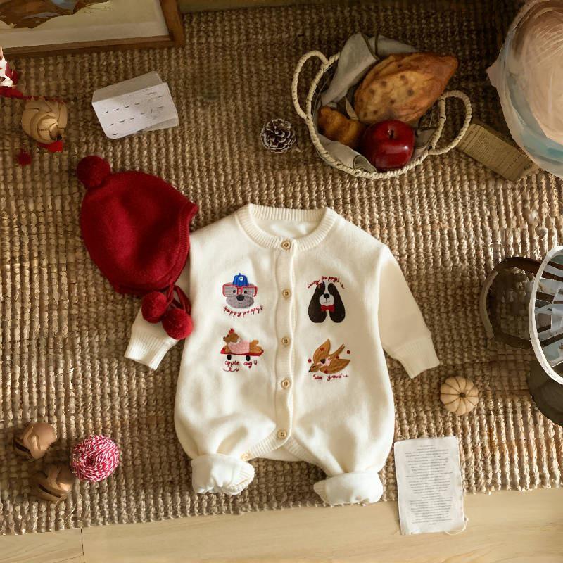 

Осенний вязаный детский ромпер - Унисекс комбинезон для полной луны и ста дней 73