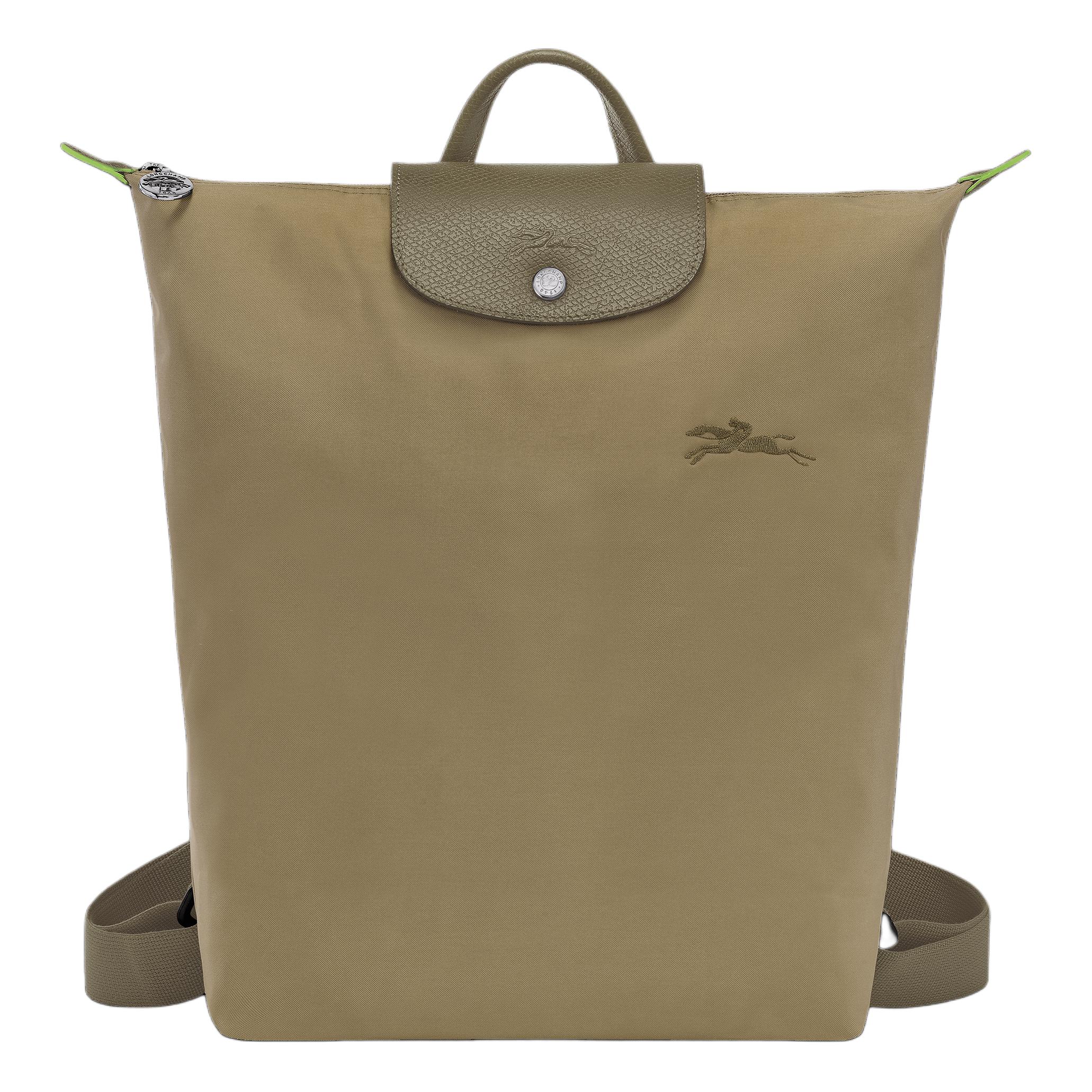 

Longchamp Le Pliage Textured Logo Adjustable Wide Shoulder Strap Backpack Women backpack Artichoke-Green 10284919M04 Basic Set (Bag)