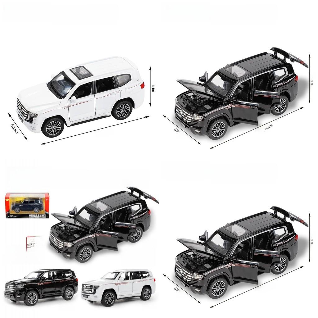 Alloy Car Toyota Model 132 Scale Toy Cruiser Functional Doors Features Light