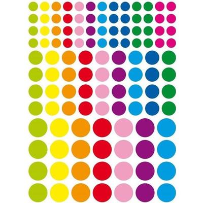CTOP 348 Pieces Round Stickers Bright Colors