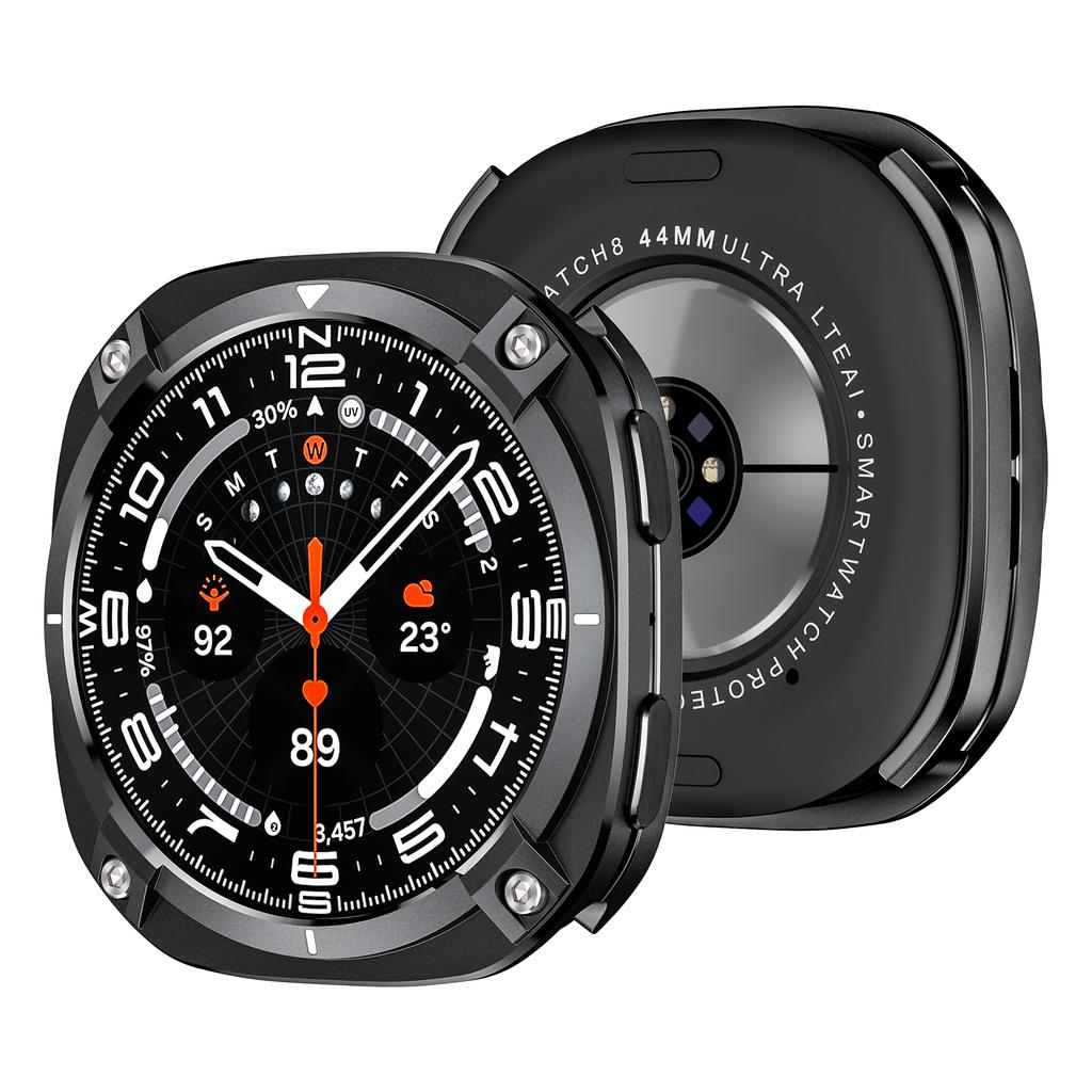 Armor Metal Case For Samsung Galaxy Watch 8 44mm Cover Case Accessories Hard Frame Metal Protective Bumper for Galaxy Watch 8