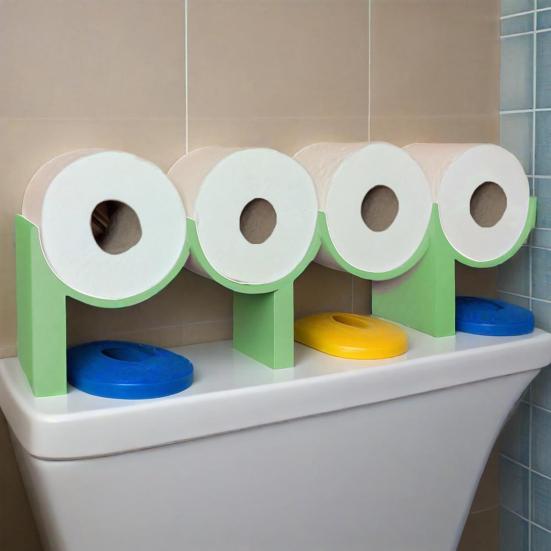 Yousheng Poop Toilet Paper Holder Decorative Toilet Paper Dispenser Toilet Roll Holder Holds 4 Rolls for Bathroom Decor Housewarming Gift
