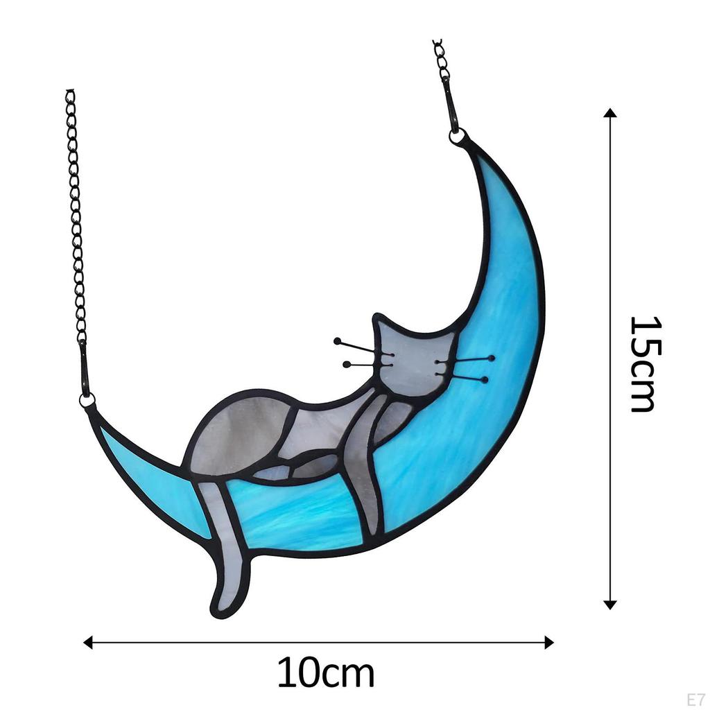 Acrylic Cat Decor Halloween Ornament Decoration Stained Glass Window Hanging hangings for Walls