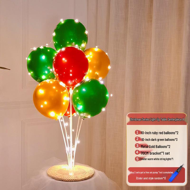 Christmas Luminous Balloon Decorations for Trees, Tables, and Window Displays
