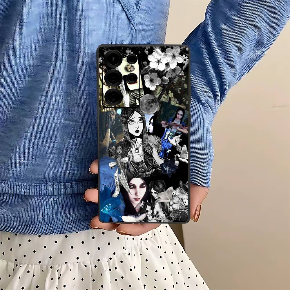 Horror Game A-Alice M-Madness R-Returns Phone Case For Samsung S 24 Fe 25 Ultra Plus 20 Lite 21 30 22 23 24 22 Ultra 5G Fundas