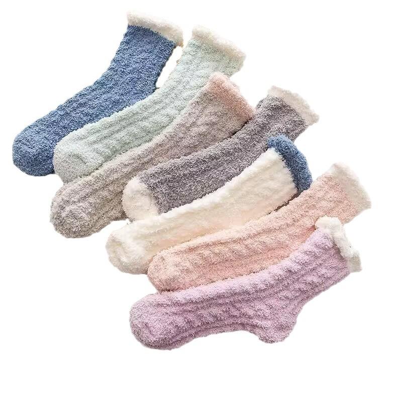 Women's Coral Fleece Winter Socks - Plush, Thick, Warm Postpartum Sleep & Floor Socks
