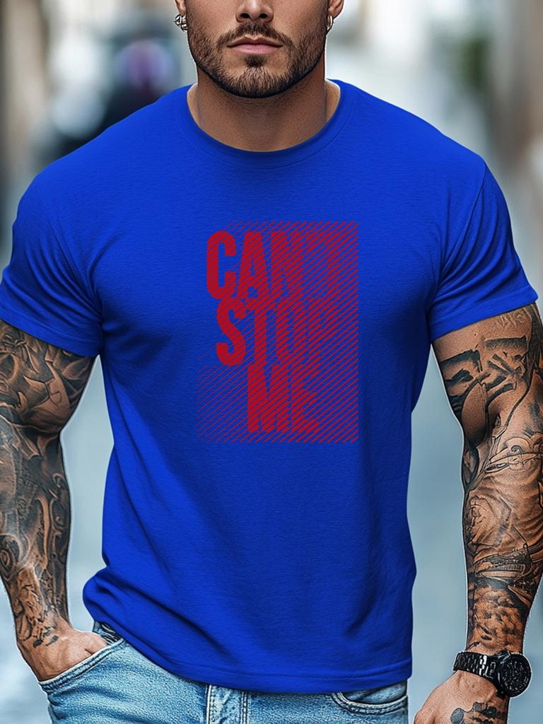Mens tshirts100 Cotton CANT STOP ME Graphic Summer Soft Round Neck Casual Breathable Tee Daily Wear Tops