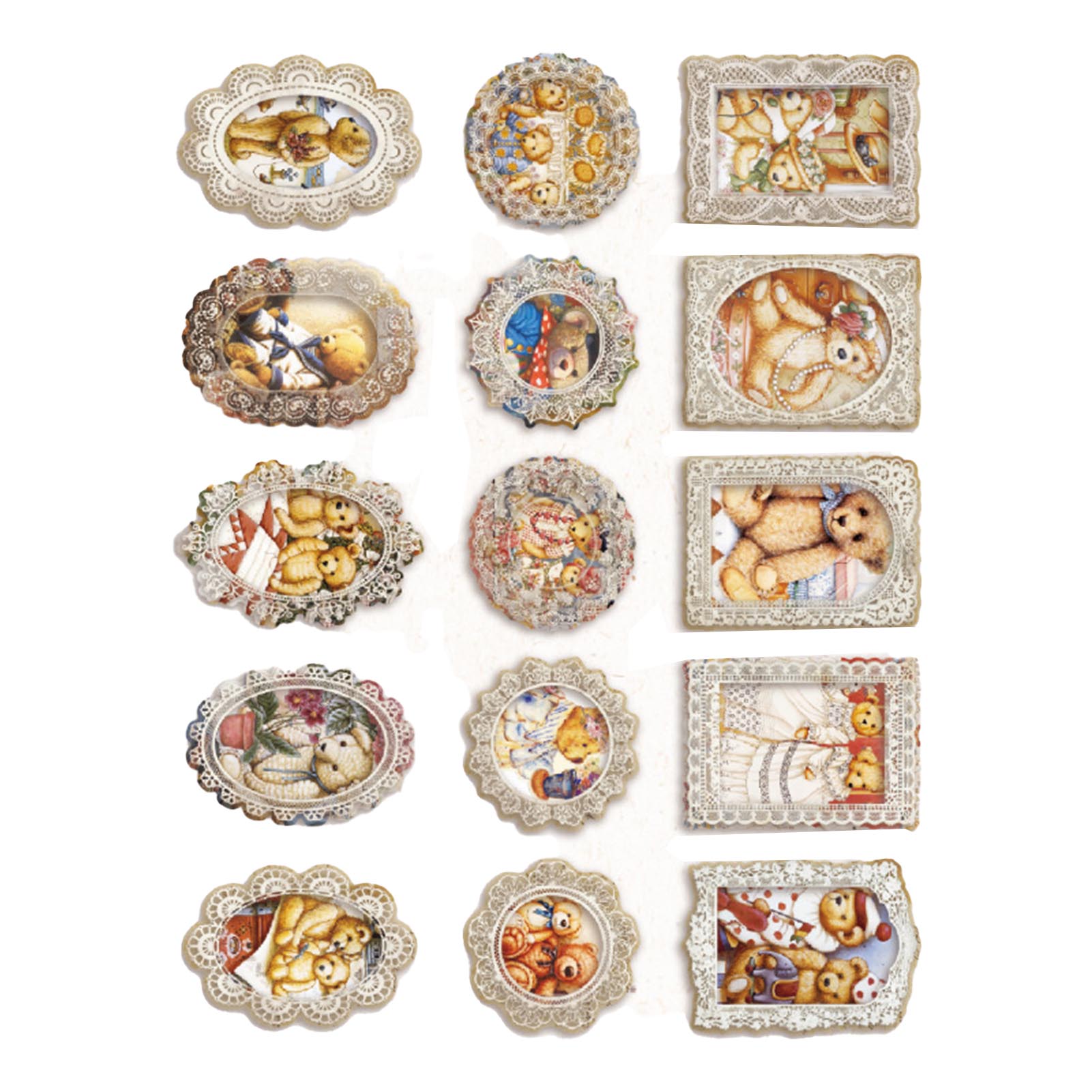 

45 шт. Кружевные наклейки Ретро Памятный стиль Декоративная наклейка для украшения альбома для скрапбукинга