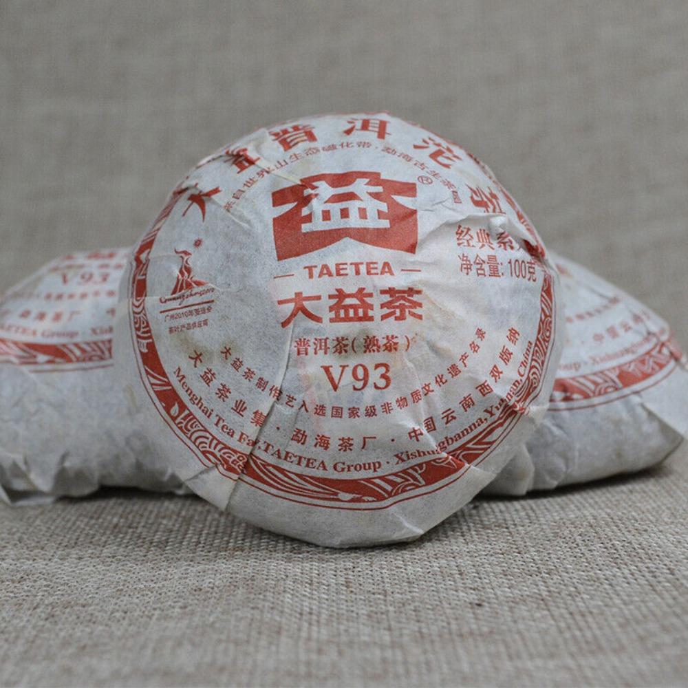 100g 500g Pu Erh V93 Tea 2010 Menghai Dayi Tuo Cha Ripe Puerh Puer 100g