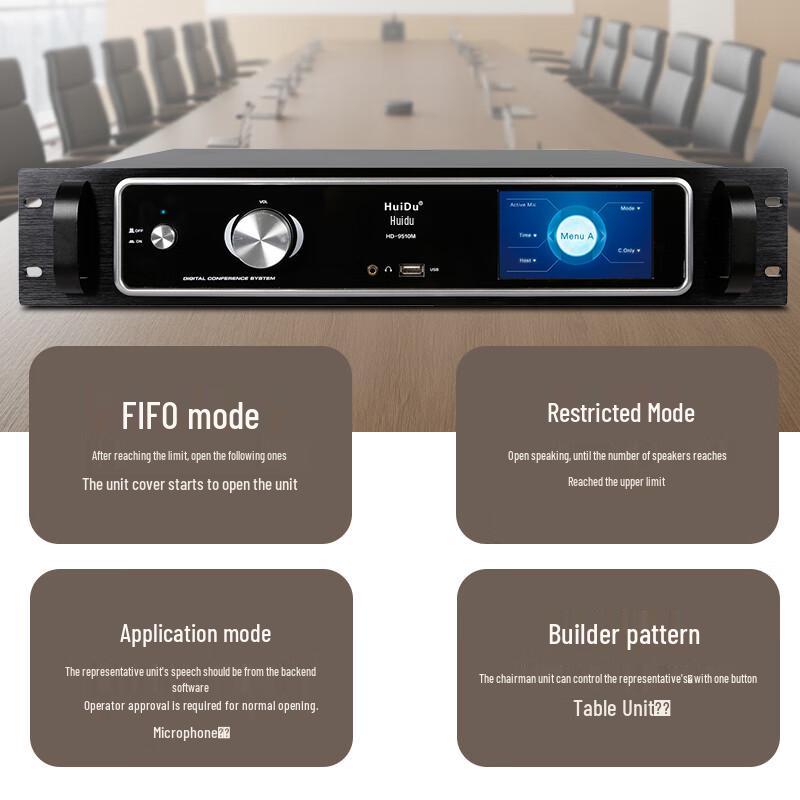 HuiDu Professional Wired Digital Conference & Interpretation System (CN version)
