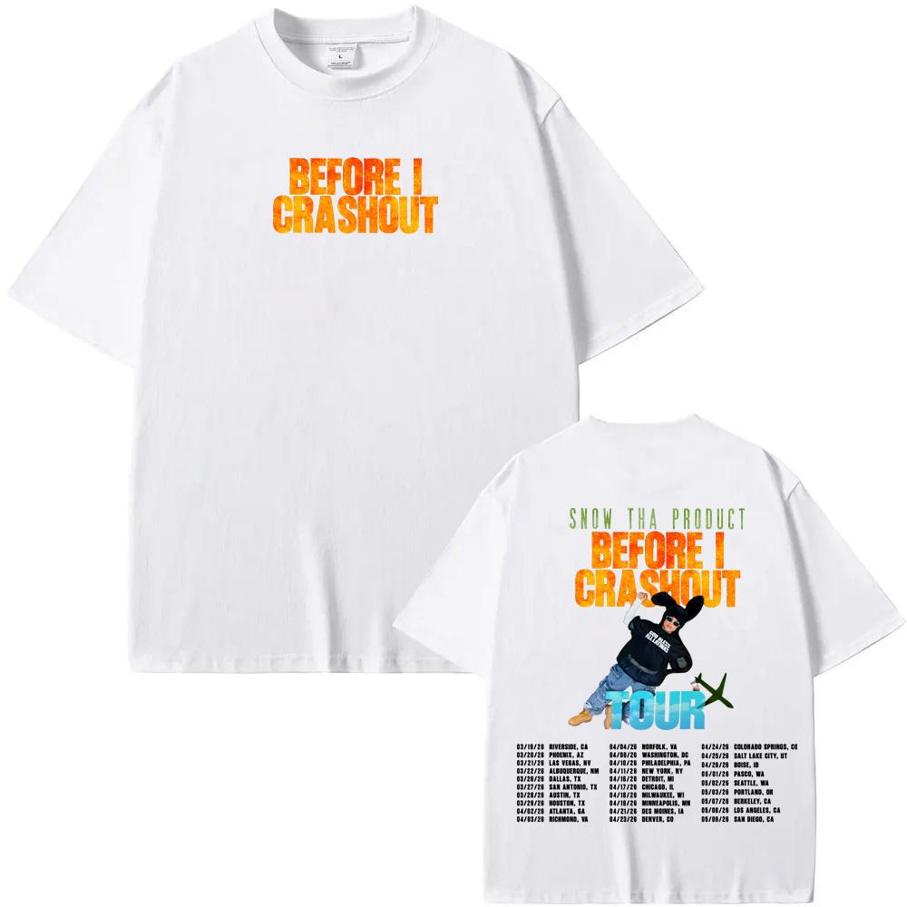 

ДО CRACUPUT TOUR 2026 ФУТБОЛКА Snow Tha Product Хлопковая футболка С круглым вырезом Женская Мужская Футболки XS