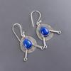 Lapis Lazuli Earrings Handmade Gemstone Jewelry, 925 Solid Sterling Silver Earrings, Unique Design Jewelry Earrings