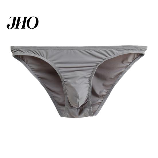 Slip d'été pour homme 3D U-convexe Basse taille Fin Culotte Couleur unie Poche tridimensionnelle Sous-vêtement Respirant