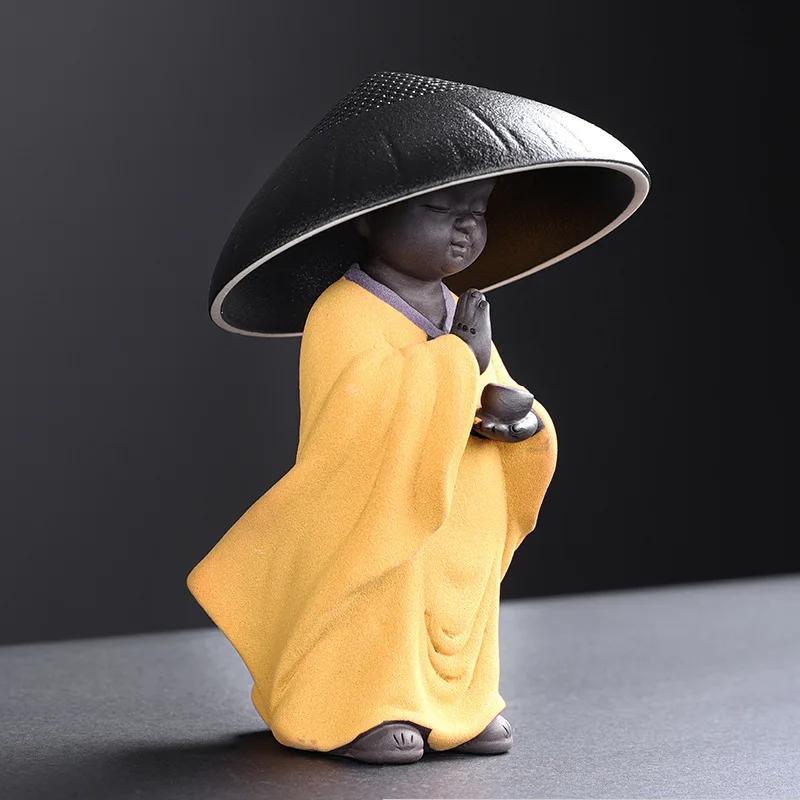 Ceramic Creative Little Monk Tea Strainer Tea Leaking Tea Strainer Household Kung Fu Set Accessories Ceremony Decoration