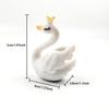 2pcs/set Resin Couples' Crown Swan Decor Set | Aquarium Landscape Ornament | Bonsai Decoration | Home Decor for Fish Tank & Tabletop Styling