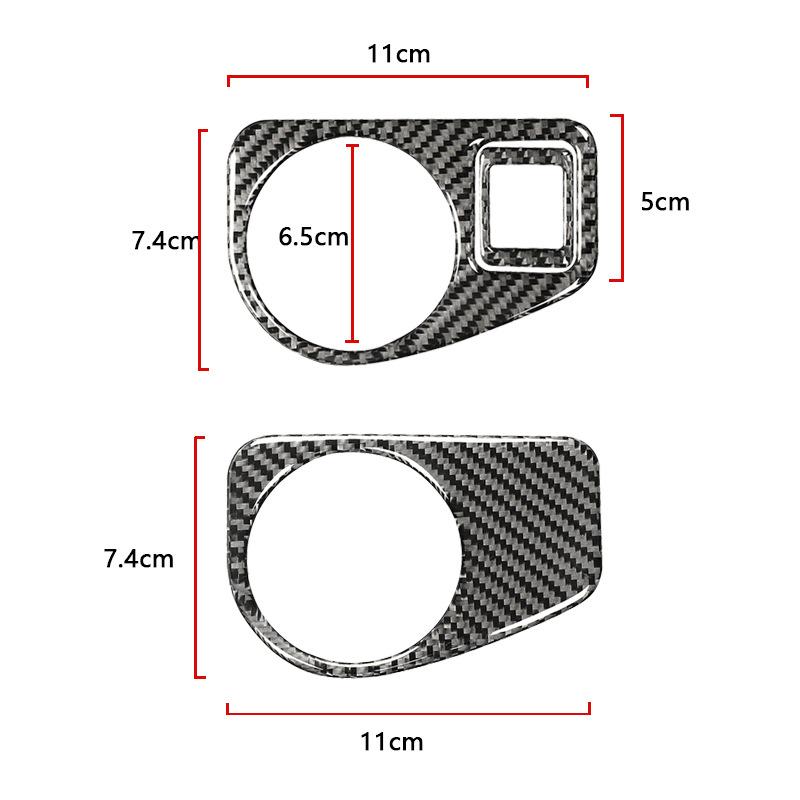 For Volkswagen Golf 7 Gti Mk7 2013-2019 Carbon Fiber Auto Headlight Switch Decoration Frame Cover Trim Sticker Car Accessories