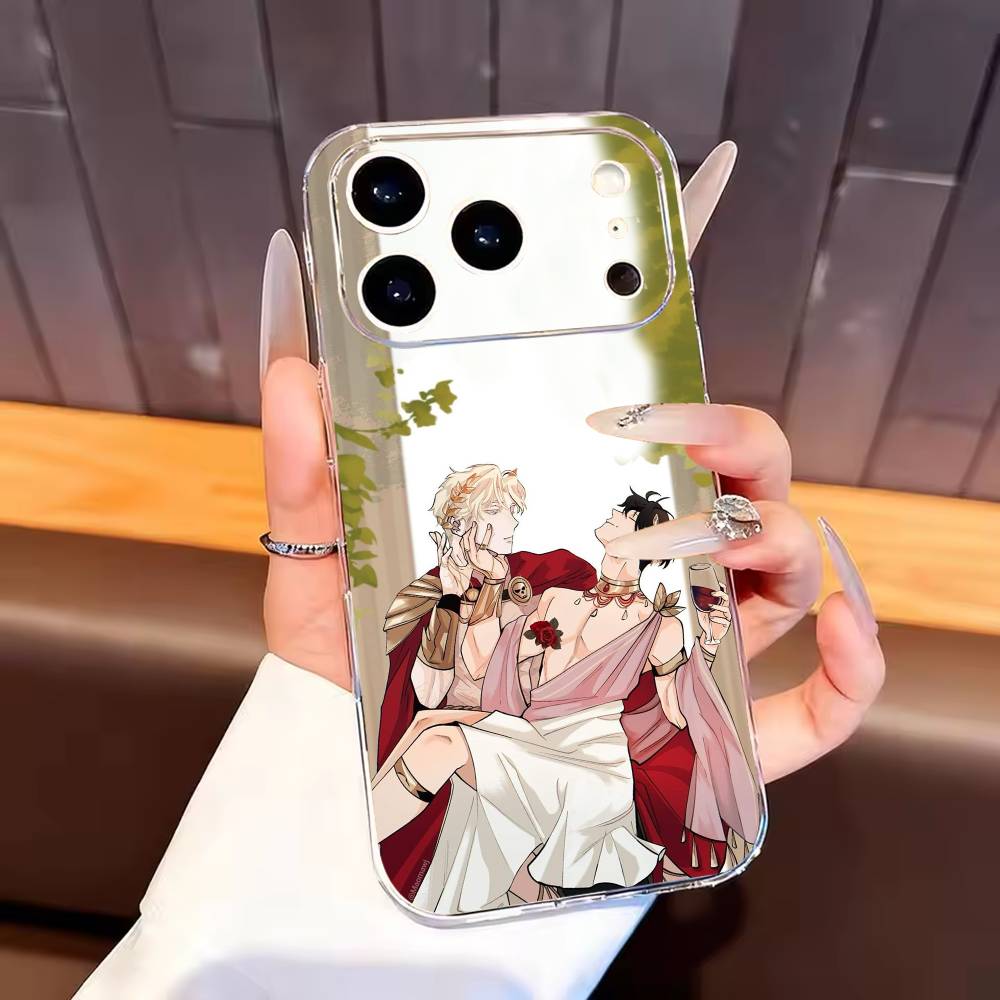BL Manhwa R-roses And Champagne Phone Case For iPhone17,16,15,14,13,12,11 Plus,Pro Max Soft Transparent Cover