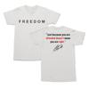 T-shirt unisexe « La liberté bafouée ne signifie pas que vous avez raison » de Charlie Kirk