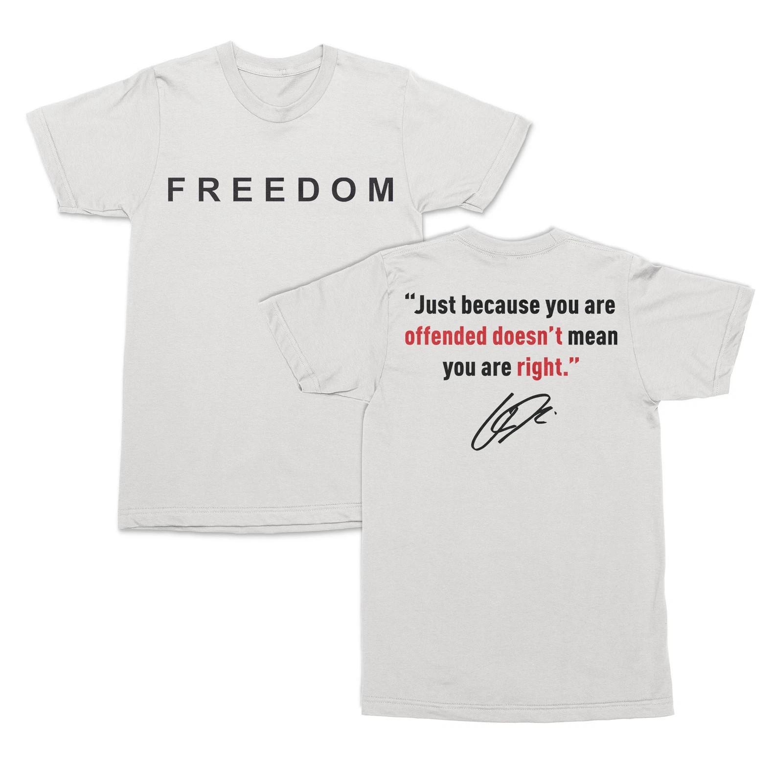 Freedom Offended Doesnt Mean Youre Right Charlie Kirk Unisex T-Shirt Mens Womens Tees Top XL