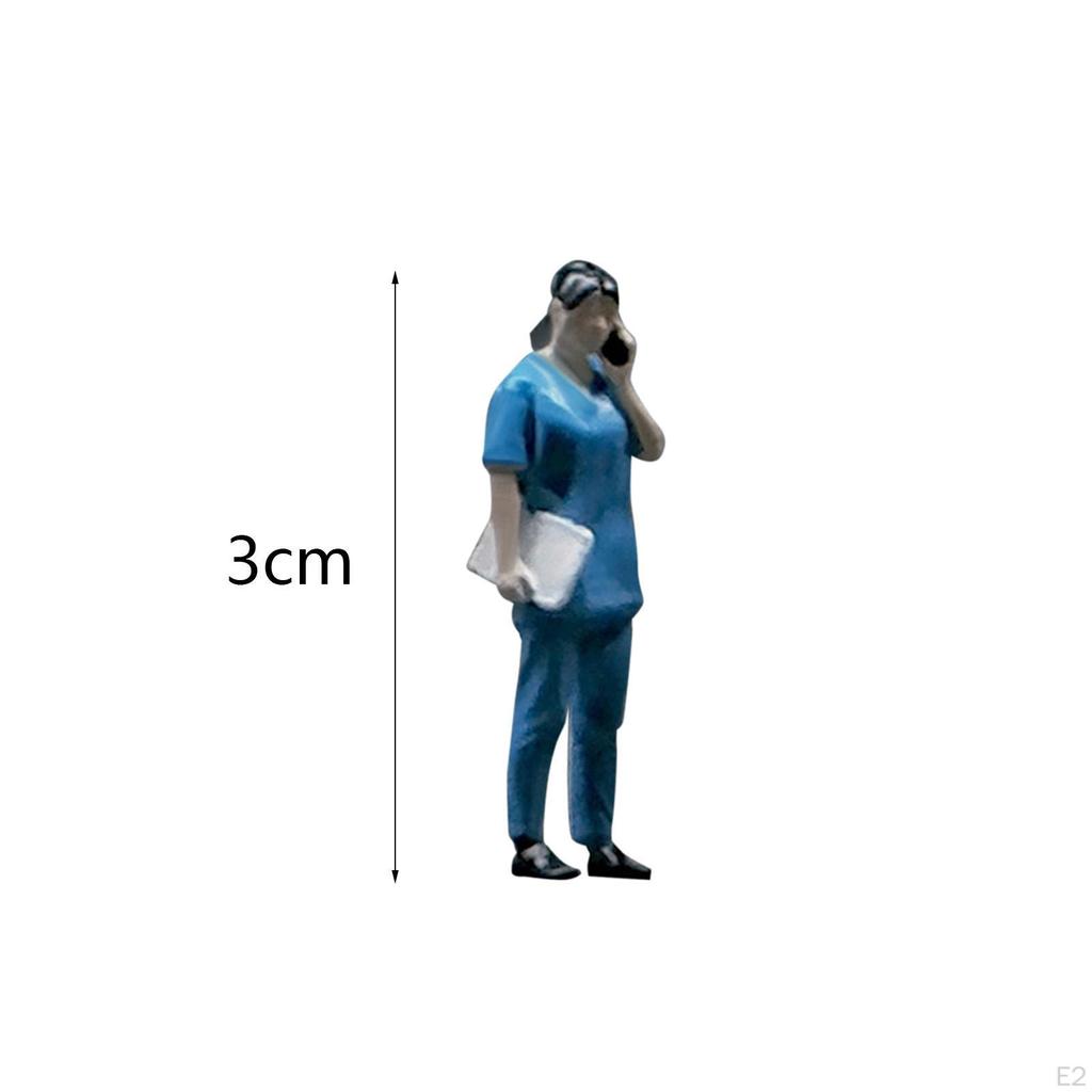 Delicate 1:64 People Figure Female Miniature Model For Architectural Scenes