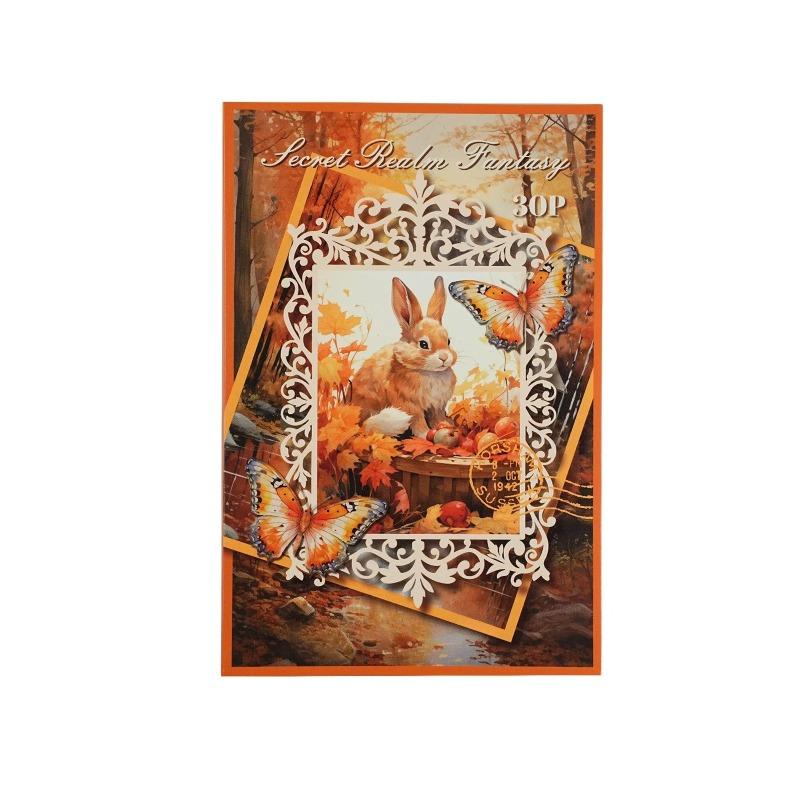 30pcs Secret Fantasy Series Vintage Forest Flower Landscape Scrapbook Collage Material Paper Creative Junk Journal Stationery
