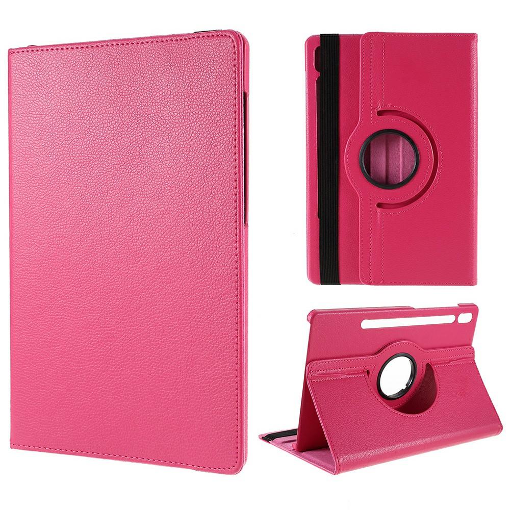 For Samsung Galaxy Tab S10 FE+ Case Rotating Stand PU Leather + PC Tablet Cover with Elastic Band