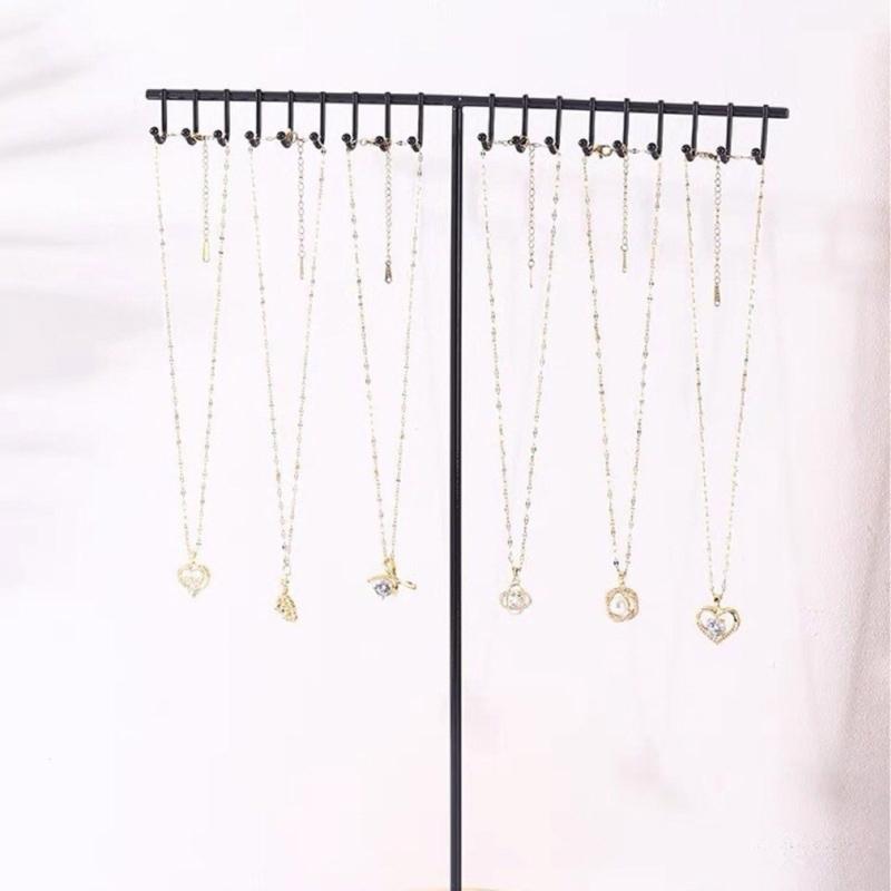 Fashionable Sturdy Alloy Jewelry Stand for Necklaces Bracelets and Earrings Clear Organizers with Multiple Tower