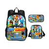 Bloons TD 6 round frontale borsa zaino astuccio borsa a tracolla Set 3 Pezzi stampa gioco asilo scuola primaria ragazzi e ragazze
