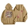 Women's Casual Loose Fit Pullover Hoodie with and Letter I Print