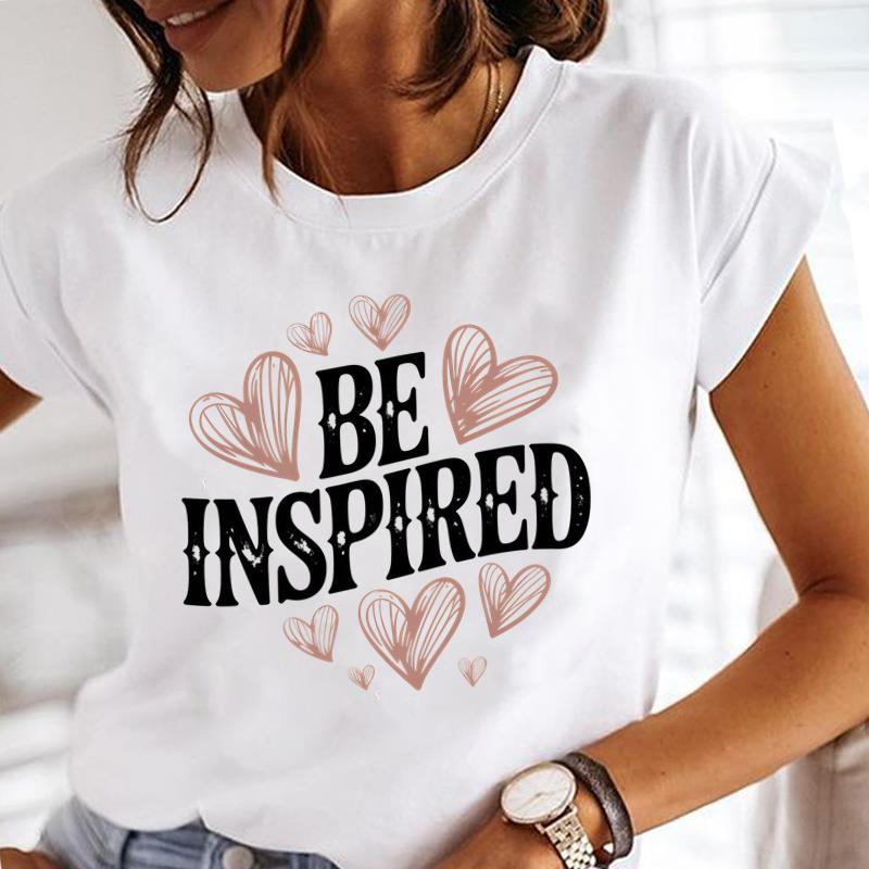 (Asian Size) Flower Trend Lovely Women Lady Female Top Printed Tee Summer Clothing Casual T Shirt Fashion Graphic Short Sleeve T-shirts