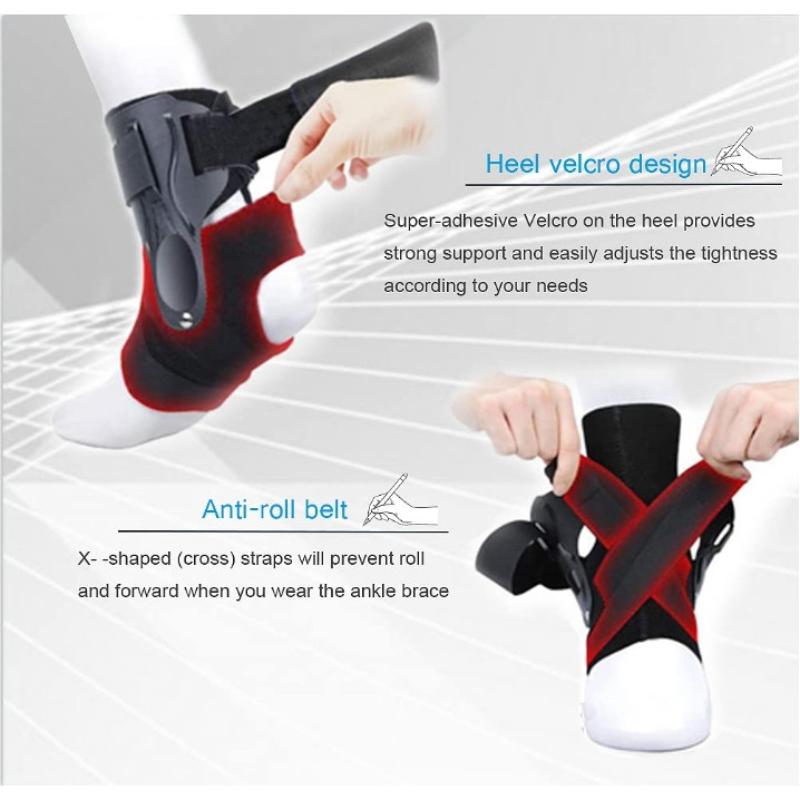 Ankle Brace Adjustable Support Stabilizer Lightweight Compression Guard for Post-op Recovery Sports Protection Daily Home Use