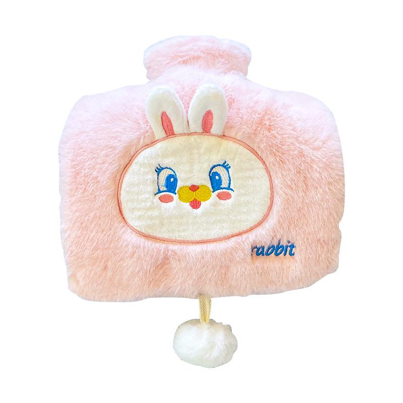 Adorable Cartoon Plush Hot Water Bottle: Removable, Washable, Double Hand Warmer