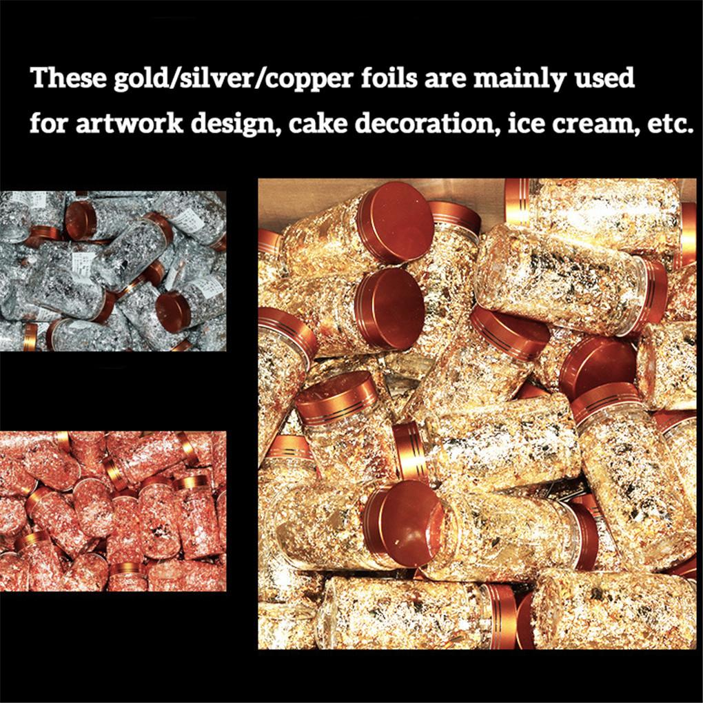 Gold Foil Leaf Festival Cake Dessert Pastry Candy Flakes Bakery Bar Food Dishes Tea Drink Decoration DIY Craft