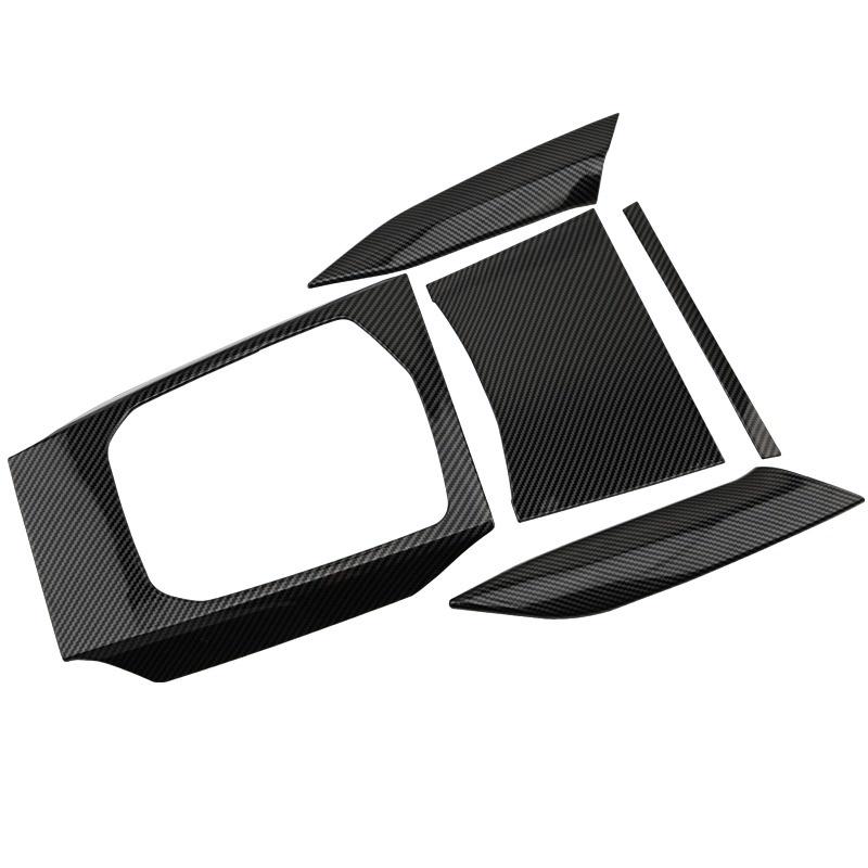 ABS Kohlefaser Auto Gangschaltungsblende Abdeckung Innenraum Kit Zierleisten Aufkleber Für BMW 3er 4er G20 G21 G22 2020-2025 Auto Zubehör