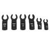 6PCS Crows Foot Wrenches 1 2 3 8 Inch Drive 6 Point Socket 180 Degree Flexible Head Fuel Line Wrench Set 12mm 14mm 16mm
