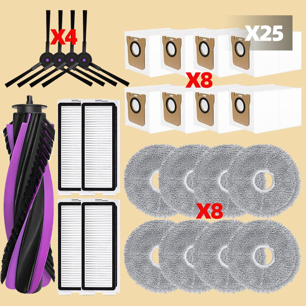 Compatible For JONR P20 PRO Vacuum Spare Parts Main Roller Side Brushes Mop Cloths Pads Filter Dust Bag Replacement Accessories